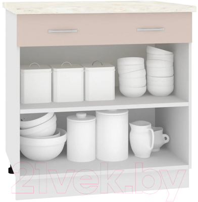 Шкаф-стол кухонный Кортекс-мебель Корнелия Лира НШ80р1ш