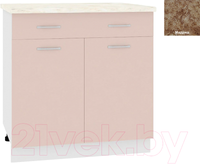 Шкаф-стол кухонный Кортекс-мебель Корнелия Лира НШ80р1ш - фото