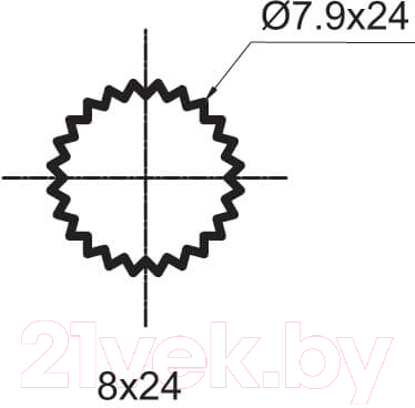 Кран-букса Rubineta Cross 664012