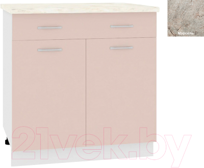 Шкаф-стол кухонный Кортекс-мебель Корнелия Лира НШ80р1ш - фото