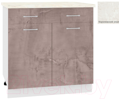 Шкаф-стол кухонный Кортекс-мебель Корнелия Лира НШ80р1ш - фото