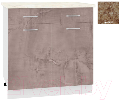 Шкаф-стол кухонный Кортекс-мебель Корнелия Лира НШ80р1ш - фото