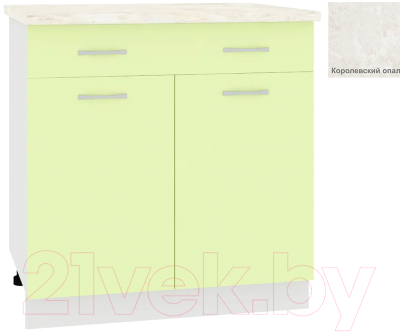 Шкаф-стол кухонный Кортекс-мебель Корнелия Лира НШ80р1ш - фото