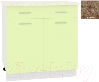 Шкаф-стол кухонный Кортекс-мебель Корнелия Лира НШ80р1ш - фото