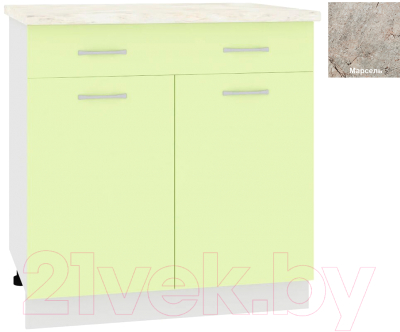 Шкаф-стол кухонный Кортекс-мебель Корнелия Лира НШ80р1ш - фото