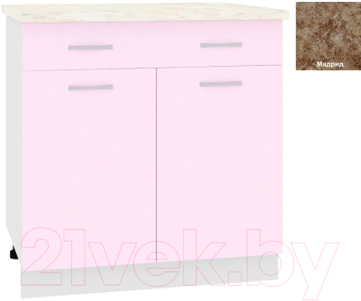 Шкаф-стол кухонный Кортекс-мебель Корнелия Лира НШ80р1ш - фото