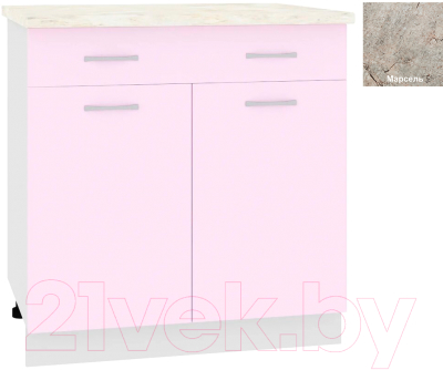 Шкаф-стол кухонный Кортекс-мебель Корнелия Лира НШ80р1ш - фото