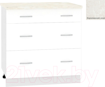 Шкаф-стол кухонный Кортекс-мебель Корнелия Лира НШ80р3ш - фото