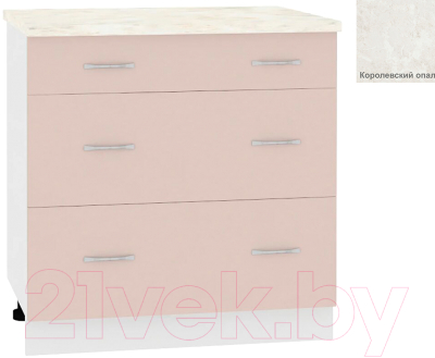 Шкаф-стол кухонный Кортекс-мебель Корнелия Лира НШ80р3ш - фото