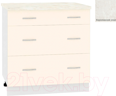 Шкаф-стол кухонный Кортекс-мебель Корнелия Лира НШ80р3ш - фото