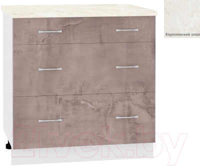 Шкаф-стол кухонный Кортекс-мебель Корнелия Лира НШ80р3ш - фото