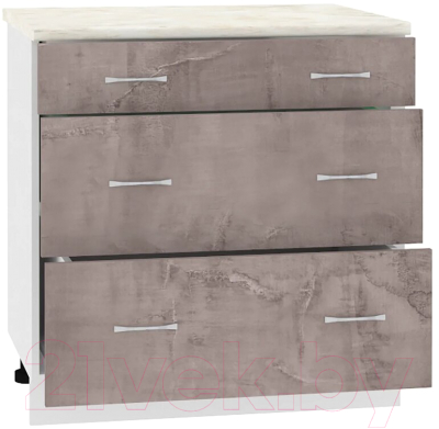 Шкаф-стол кухонный Кортекс-мебель Корнелия Лира НШ80р3ш