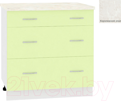 Шкаф-стол кухонный Кортекс-мебель Корнелия Лира НШ80р3ш - фото