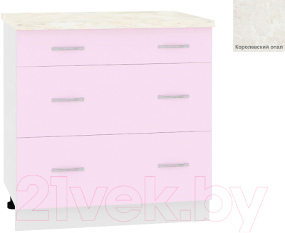 Шкаф-стол кухонный Кортекс-мебель Корнелия Лира НШ80р3ш - фото