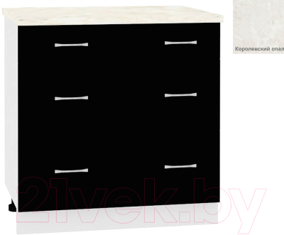 Шкаф-стол кухонный Кортекс-мебель Корнелия Лира НШ80р3ш - фото