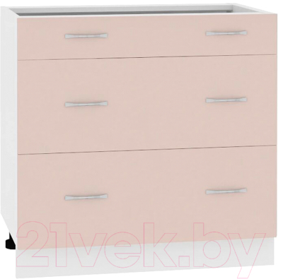 Шкаф-стол кухонный Кортекс-мебель Корнелия Лира НШ80р3ш без столешницы - фото