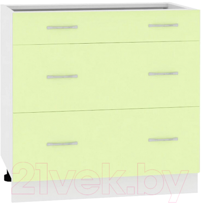 Шкаф-стол кухонный Кортекс-мебель Корнелия Лира НШ80р3ш без столешницы - фото