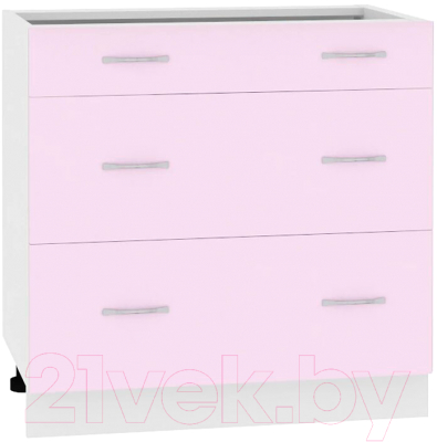 Шкаф-стол кухонный Кортекс-мебель Корнелия Лира НШ80р3ш без столешницы - фото