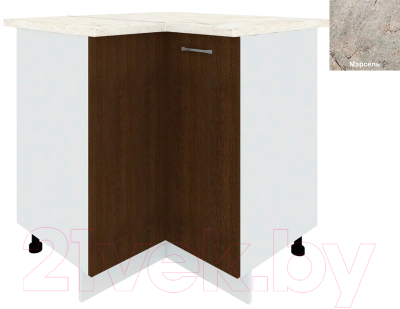 Шкаф-стол кухонный Кортекс-мебель Корнелия Лира НШУ угловой - фото