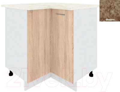 Шкаф-стол кухонный Кортекс-мебель Корнелия Лира НШУ угловой - фото
