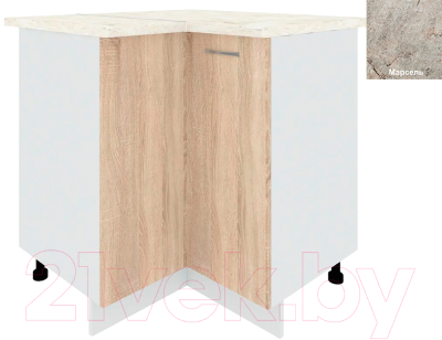 Шкаф-стол кухонный Кортекс-мебель Корнелия Лира НШУ угловой - фото