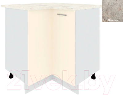 Шкаф-стол кухонный Кортекс-мебель Корнелия Лира НШУ угловой - фото