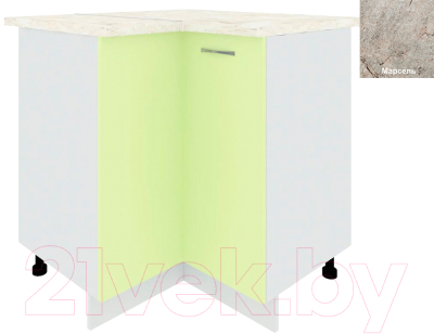 Шкаф-стол кухонный Кортекс-мебель Корнелия Лира НШУ угловой - фото