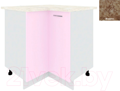 Шкаф-стол кухонный Кортекс-мебель Корнелия Лира НШУ угловой - фото