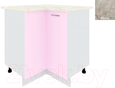 Шкаф-стол кухонный Кортекс-мебель Корнелия Лира НШУ угловой - фото