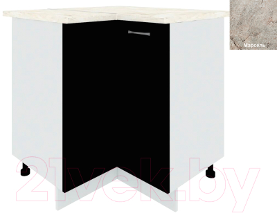 Шкаф-стол кухонный Кортекс-мебель Корнелия Лира НШУ угловой - фото