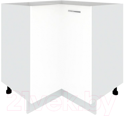 Шкаф-стол кухонный Кортекс-мебель Корнелия Лира НШУ без столешницы угловой (белый) - фото