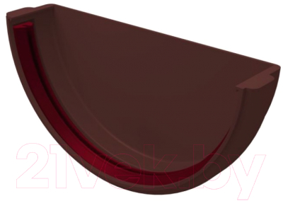 Заглушка желоба Grand Line Универсальная ПВХ RAL 8017 - фото