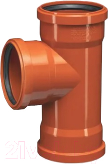 Тройник наружной канализации Ostendorf 3-х раструбный 110/110x87° / 220410 - фото