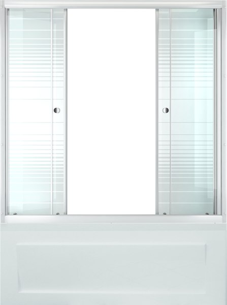 Стеклянная шторка для ванны Triton Полосы 150x147.5 - фото