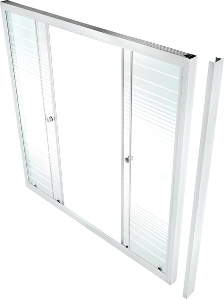 Стеклянная шторка для ванны Triton Полосы 150x147.5