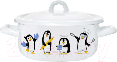 Кастрюля ЭСТЕТ Пингвины / ЭТ-72324 - фото