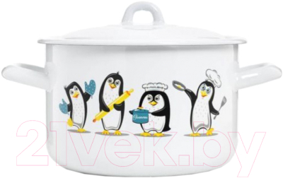 Кастрюля ЭСТЕТ Пингвины / ЭТ-72325 - фото