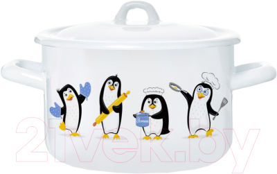 Кастрюля ЭСТЕТ Пингвины / ЭТ-72326 - фото