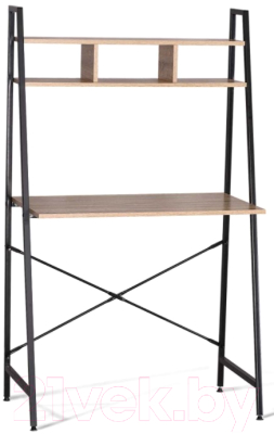 Письменный стол Sheffilton SHT-T36 (черный муар/скандинавский орех ЛДСП/металл) - фото