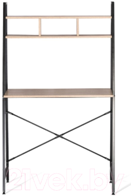 Письменный стол Sheffilton SHT-T36 (черный муар/скандинавский орех ЛДСП/металл)