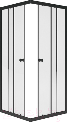 Душевой уголок МетаКам Universal Black 80x80 / KKS_013566 (черный, прозрачное стекло) - фото