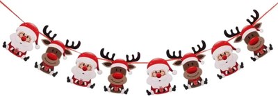 Гирлянда-растяжка Серпантин Дед Мороз и лось 325-0117 - фото