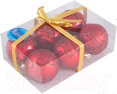 Набор шаров новогодних Волшебная страна Завитки / 007485 - фото