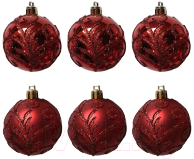 Набор шаров новогодних Волшебная страна Завитки / 007485