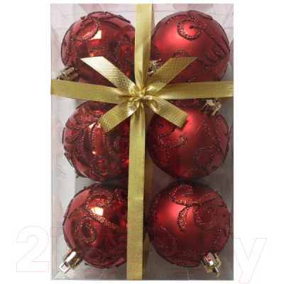 Набор шаров новогодних Волшебная страна Завитки / 007485