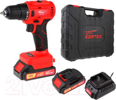 Аккумуляторная дрель-шуруповерт Wortex BD 2025-1 DLi (BD20251DLi1029) - фото