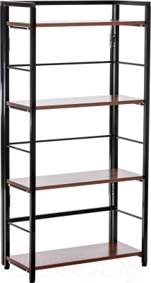 Стеллаж Импэкс Leset Пако 1200 (черный/орех донской) - фото