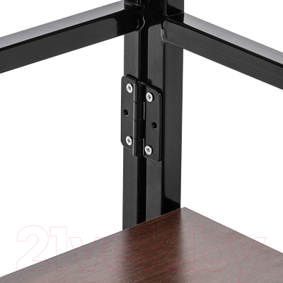 Стеллаж Импэкс Leset Пако 1200 (черный/орех донской)