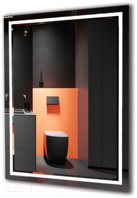 Зеркало Пекам Astra 1 100x80 / astra1-100x80spcl (с подсветкой, сенсором на прикосновение, подогревом и часами)