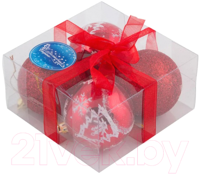 Набор шаров новогодних Волшебная страна PB6-4TDG-R / 102164